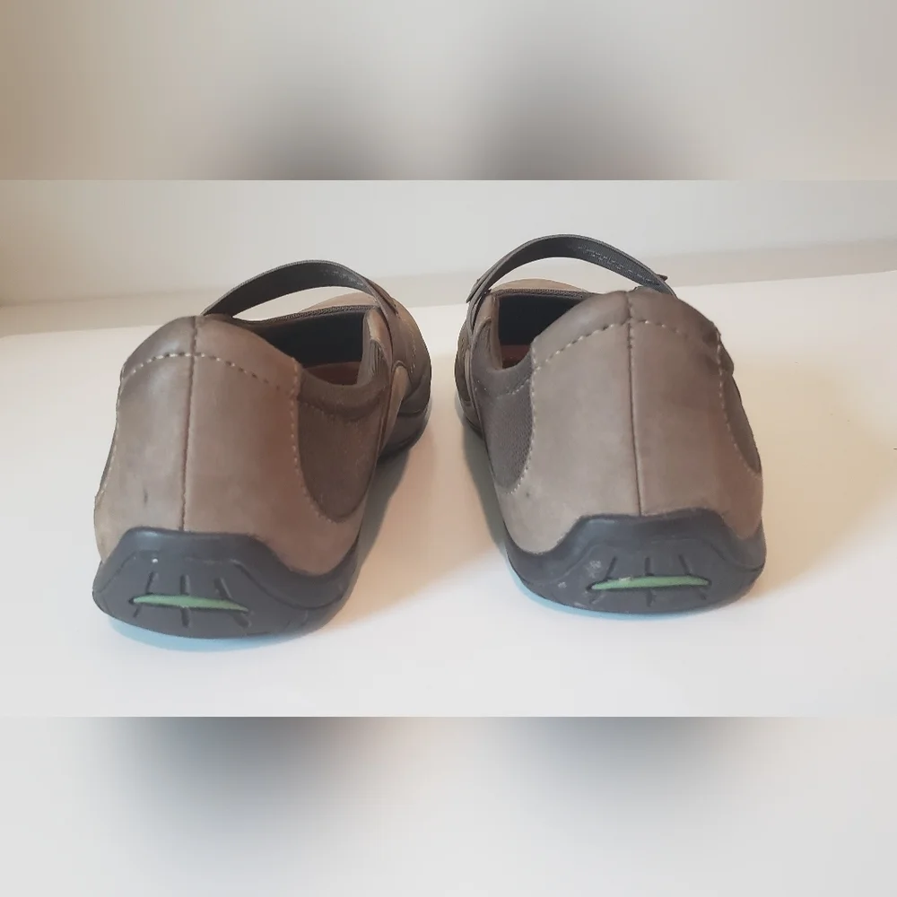 Earth Taupe Mary Jane Comfort Flats